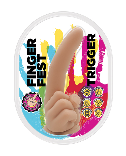 Shop Finger Fest Trigger Dildo - Flesh online