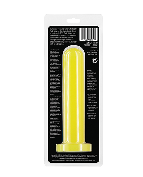 Shop Firefly Thrill Glow in the Dark Dildo - Large - Yellow