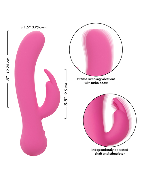 Shop First Time Rechargeable Rabbit Vibrator - Pink