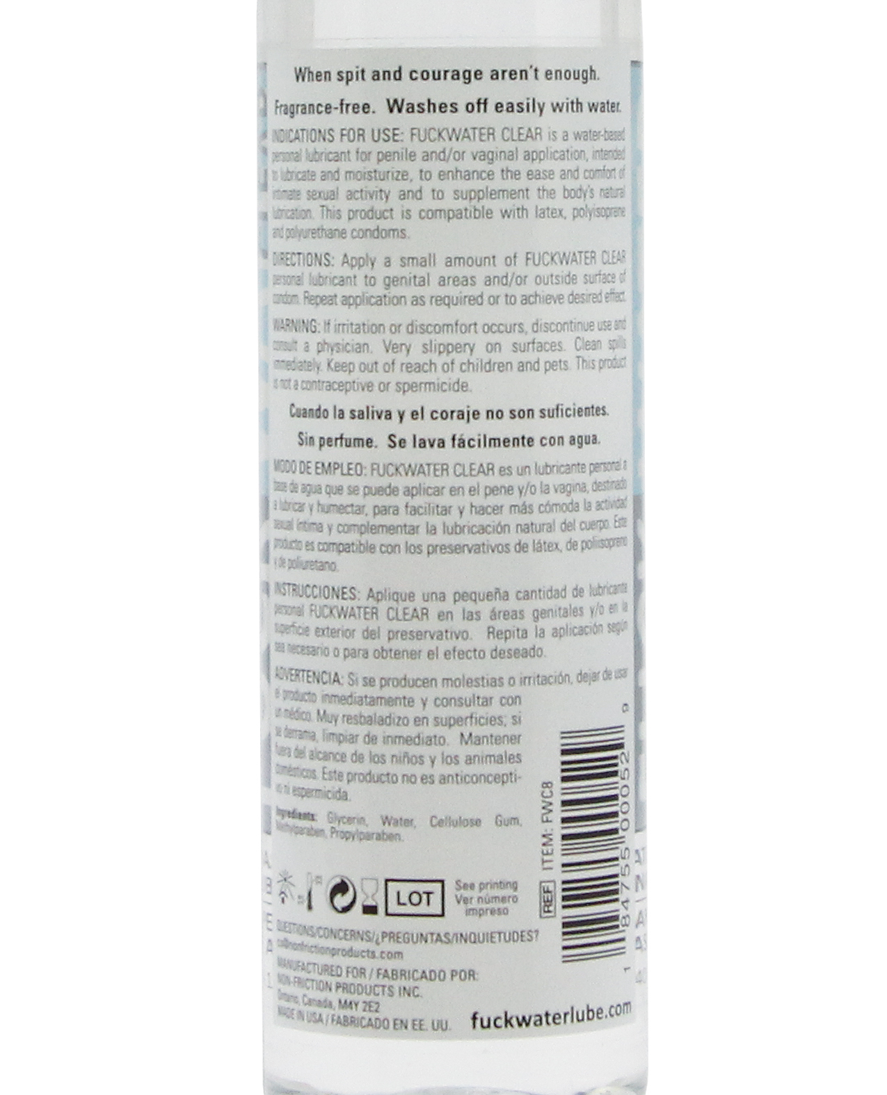 Order Fuck Water Clear H2O - 8 oz Bottle online