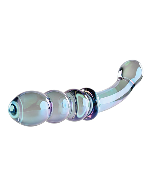 Shop Gender X Lustrous Galaxy Wand Dual Ended Glass Massager - Green