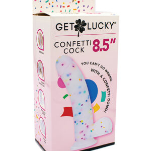 Shop Get Lucky 8.5" Real Skin Confetti Cock - Multi Color online