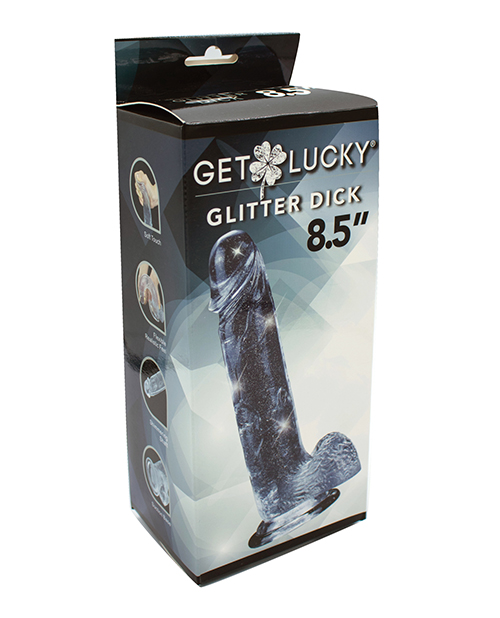 Shop Get Lucky 8.5" Real Skin Glitter Dick - Clear online