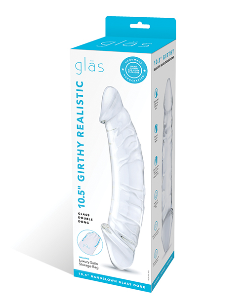 Shop Glas 10.5" Realistic Girthy Glass Double Dong - Clear online