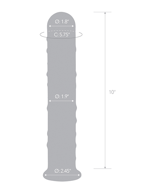 Buy Glas 10" Extra Large Glass Dildo - Clear