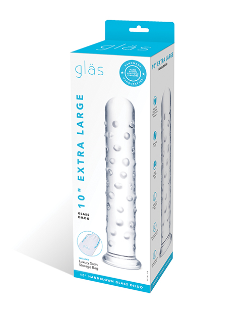 Shop Glas 10" Extra Large Glass Dildo - Clear online