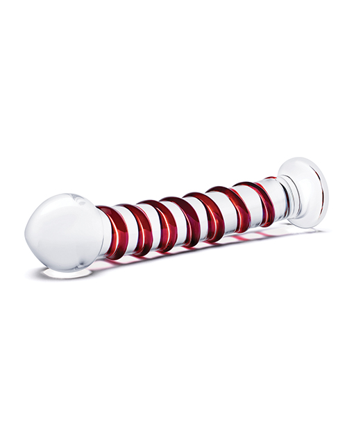 Glas 10" Mr. Swirly Dildo - Red for sale