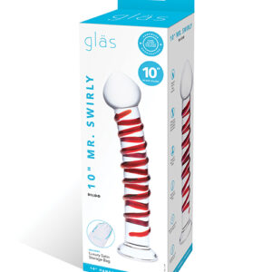 Shop Glas 10" Mr. Swirly Dildo - Red online