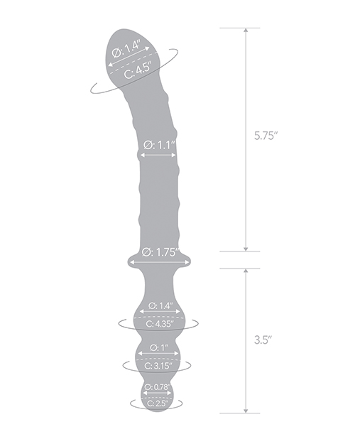 Shop Glas 10" Twister Dual Ended Dildo - Blue