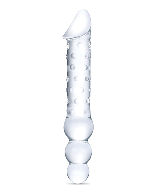 Order Glas 12" Double Ended Glass Dildo w/Anal Beads - Clear online