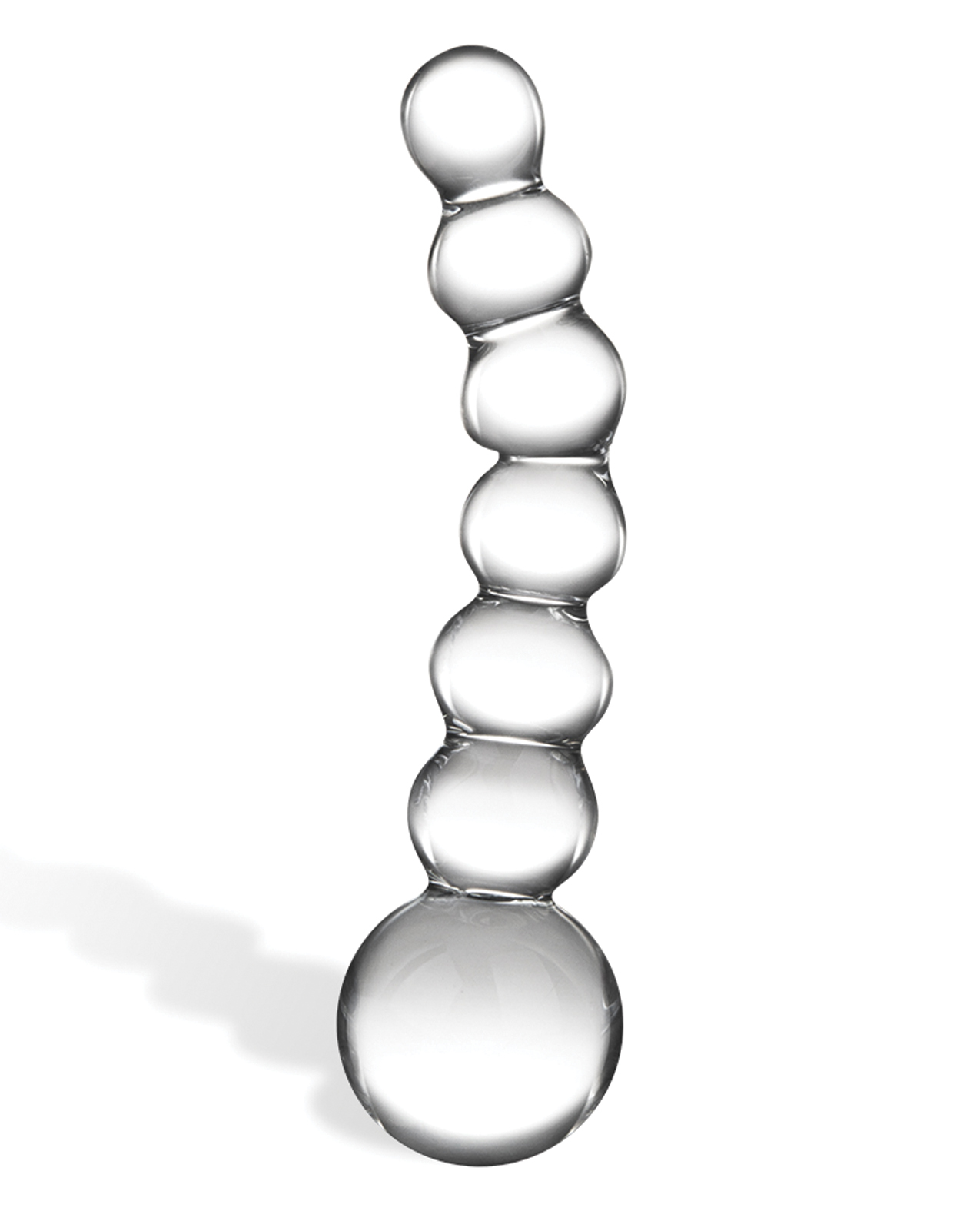 Order Glas 5" Curved Glass Beaded Dildo online
