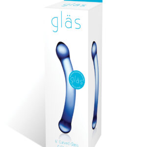 Shop Glas 6" Curved G-Spot Glass Dildo - Blue online
