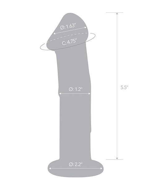 Buy Glas Glas 6" Dildo w/Veins & Flat Base