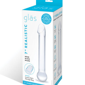 Shop Glas 7" Realistic Head Glass Dildo - Clear online