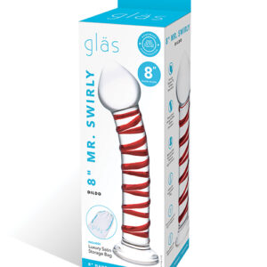 Shop Glas 8" Mr. Swirly Glass Dildo - Red online