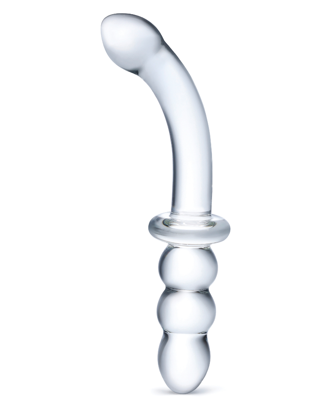 Order Glas 8" Ribbed G-Spot Glass Dildo online