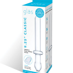 Shop Glas 9.25" Classic Smooth Dual Ended Dildo - Clear online