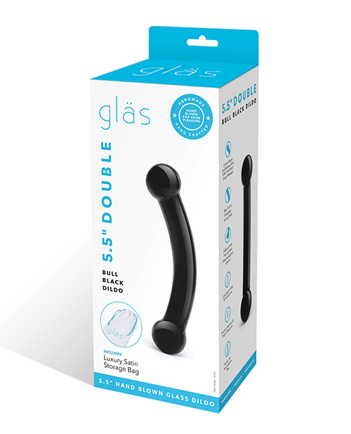 Shop Glas Double Bull Glass Dildo - Black online