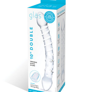 Shop Glas Double Trouble Glass Dildo - Clear online