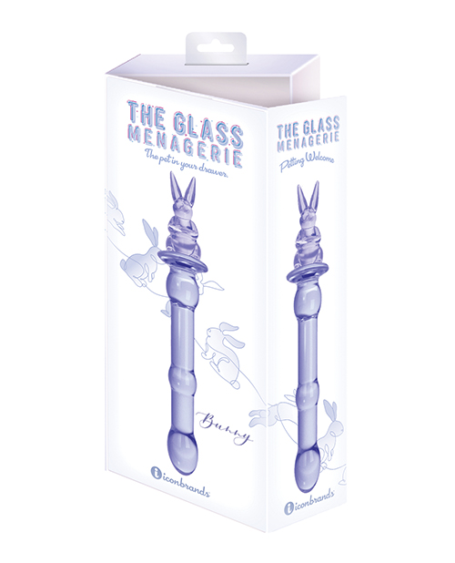 Order Glass Menagerie Rabbit Glass Dildo - Pink online