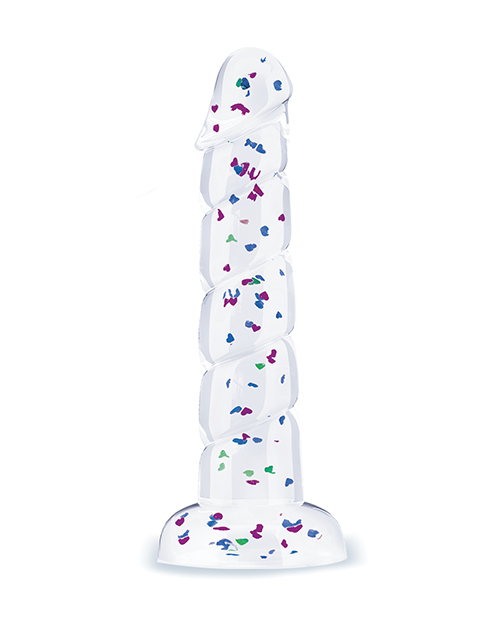 Order Glittergasm 7.5" Swirls Dildo - Blue/Purple/Violet online