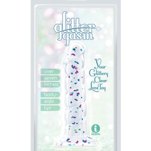 Shop Glittergasm 7.5" Swirls Dildo - Blue/Purple/Violet online