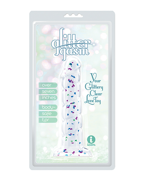 Shop Glittergasm 7.5" Swirls Dildo - Blue/Purple/Violet online