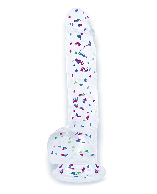 Order Glittergasm 8.5" Ballsy Dildo - Blue/Purple/Violet online