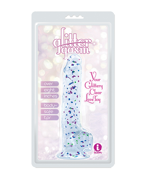Shop Glittergasm 8.5" Ballsy Dildo - Blue/Purple/Violet online