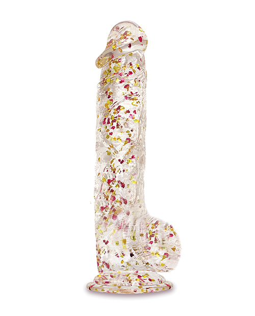 Order Glittergasm 8.5" Ballsy Dildo - Red/Gold/Orange online