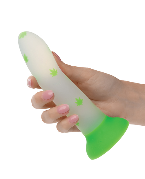 Buy Glow Stick Glow Stick Leaf Suction Cup Glow-in-the-Dark Dildo - Green