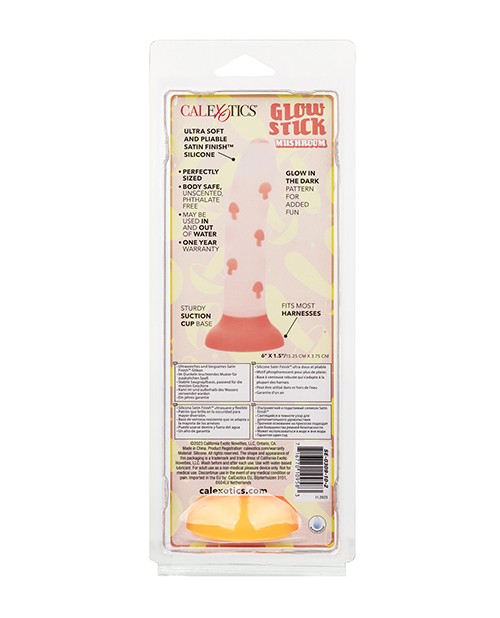 Buy Glow Stick Mushroom Suction Cup Glow-in-the-Dark Dildo - Orange