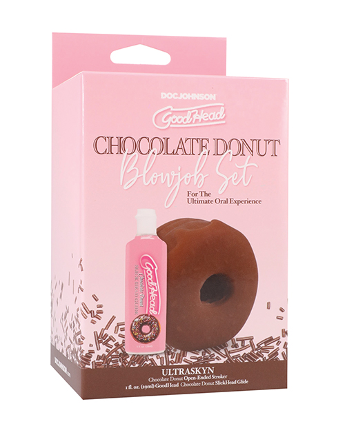 Shop GoodHead - Chocolate Donut Blowjob Set Includes Stroker & Slick Head Glide - 1 oz Bottle Choc. online