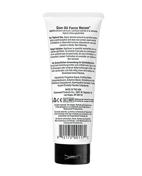 Order Gun Oil Force Recon Hybrid Silicone Based Lube - 3.3 oz Tube online