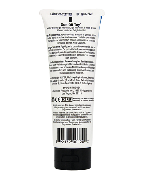 Order Gun Oil Toy Lube - 3.3 oz Tube online
