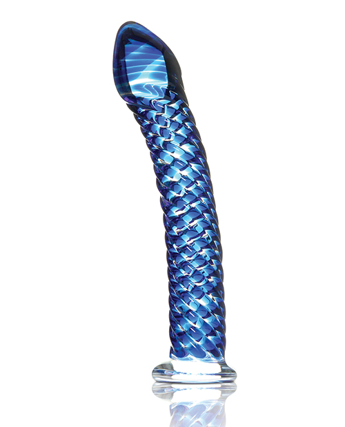 Icicles No. 29 Hand Blown Glass - Clear w/Ridges for sale