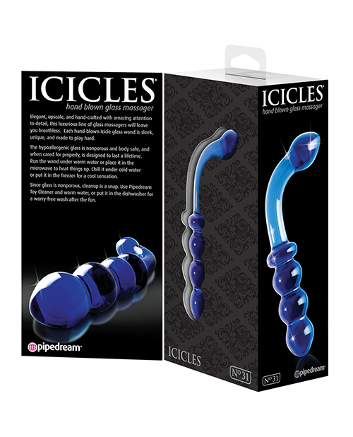 Order Icicles No. 31 Hand Blown Glass - Blue G Spot online