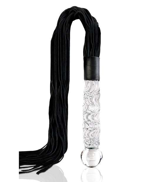 Icicles No. 38 Hand Blown Glass Handled Whip - Clear for sale