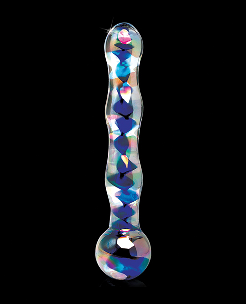 Buy Icicles Icicles No. 8 Hand Blown Glass Massager - Clear w/Inside Blue Swirls