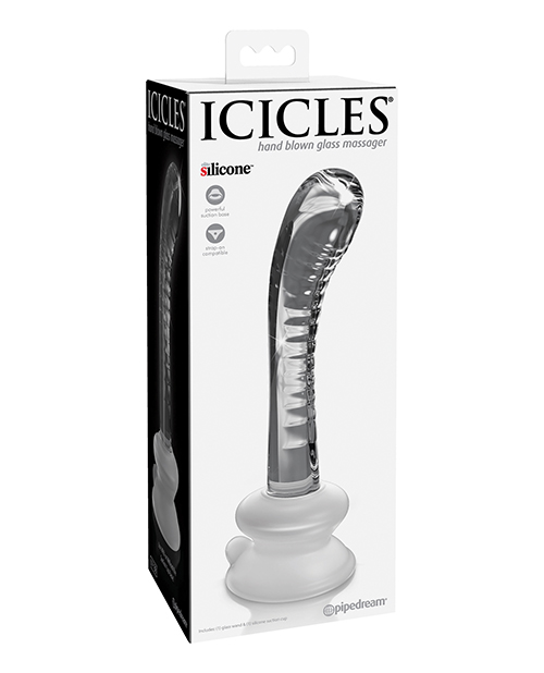 Shop Icicles No. 88 Hand Blown Glass G-Spot Massager w/Suction Cup - Clear online