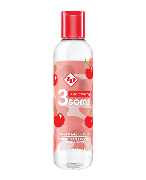 Shop ID 3some 3 in 1 Lubricant - 4 oz Wild Cherry online