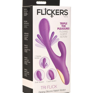 Shop Inmi Tri-Flick Flicking Rabbit Vibrator - Purple online