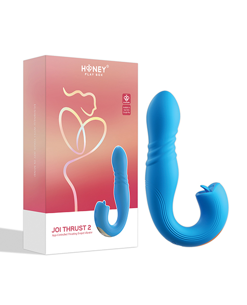 Order Joi Thrust 2 Thrusting G-Spot Vibrator & Clit Licker - Blue online