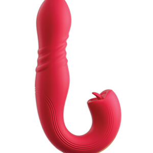 Shop Joi Thrust 2 Thrusting G-Spot Vibrator & Clit Licker - Red online