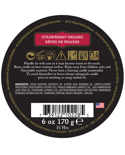 Order Kama Sutra Ignite Massage Soy Candle - Strawberry Dreams online
