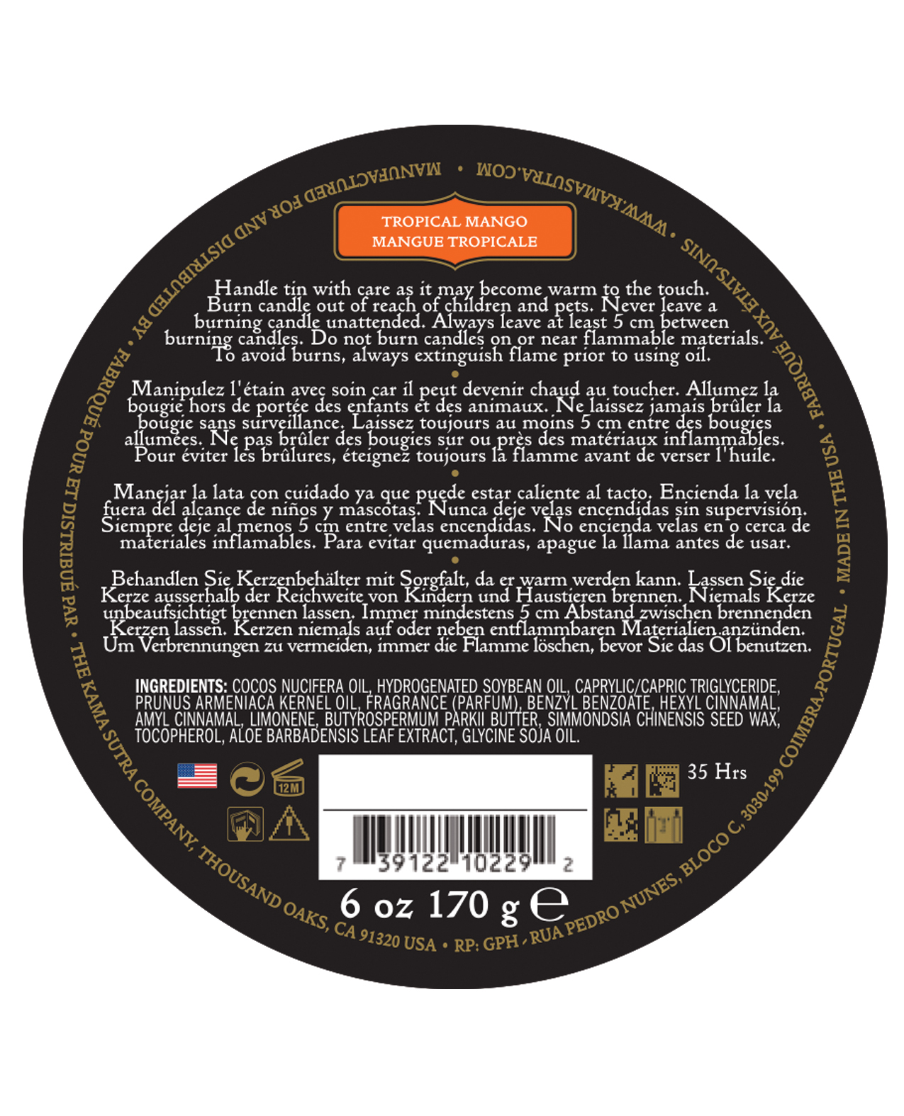 Order Kama Sutra Ignite Massage Soy Candle - Tropical Mango online
