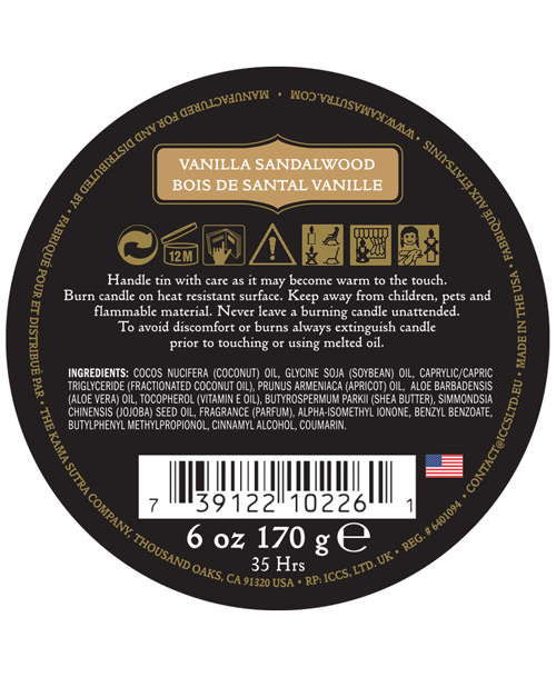 Order Kama Sutra Ignite Massage Soy Candle - Vanilla Sandalwood online