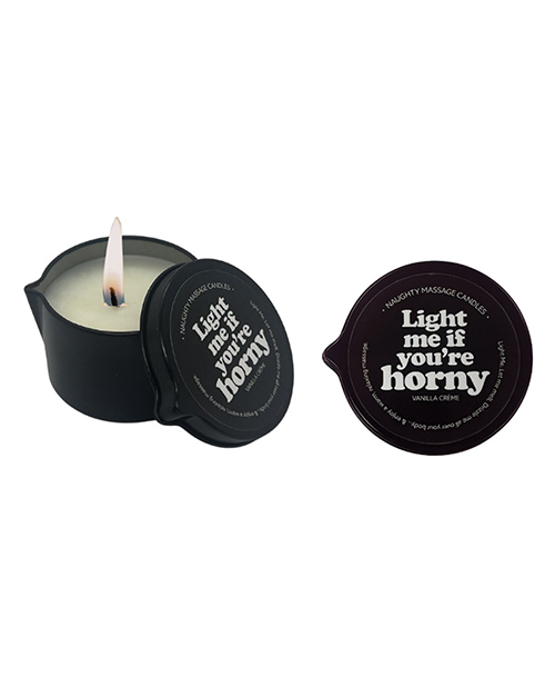 Shop Kama Sutra Light Me if You're Horny Tin Massage Candle w/Pour Spout - 2 oz Vanilla Creme online