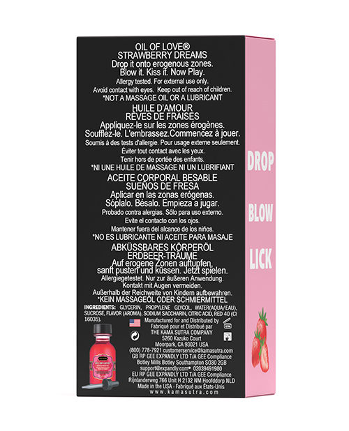 Kama Sutra Oil of Love - .75 oz Strawberry Dreams for sale
