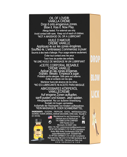 Kama Sutra Oil of Love - .75 oz Vanilla Creme for sale